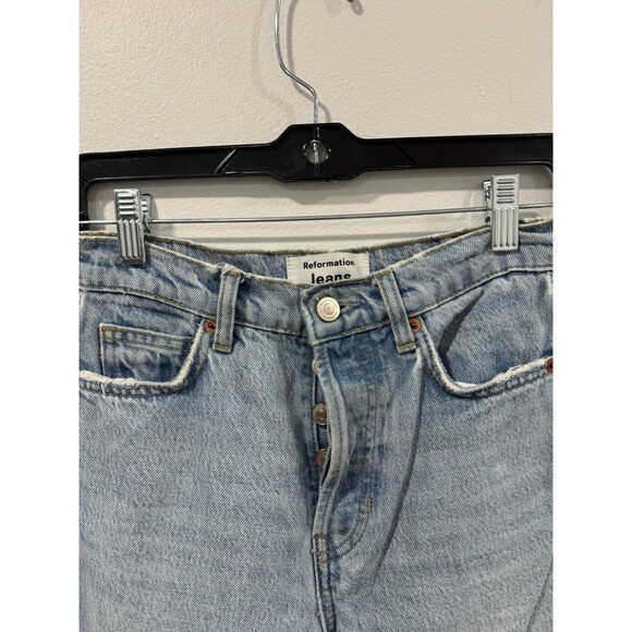 Reformation Jeans Cynthia High Rise Straight Cropped Jeans Sz 23x27 - Picture 2 of 9